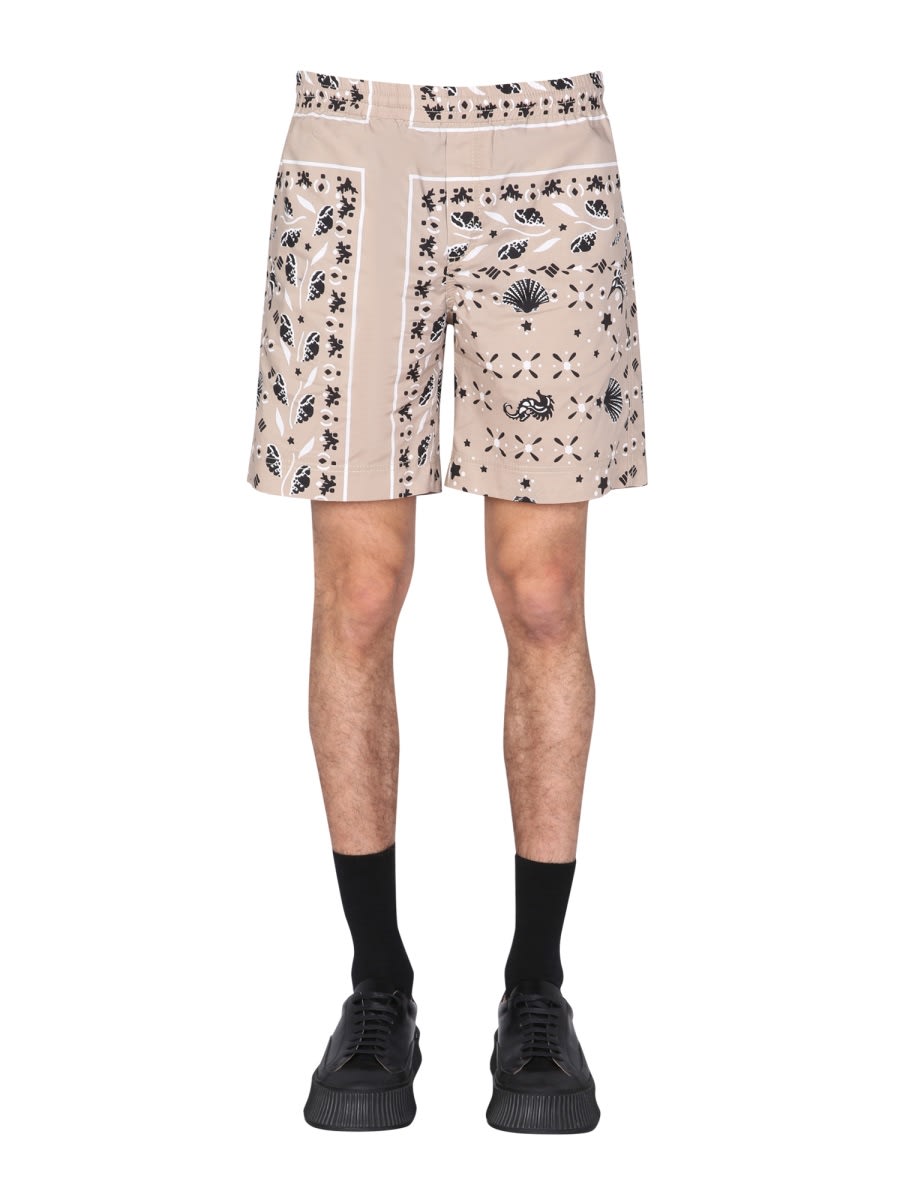 MSGM Paisley Pattern Bermuda