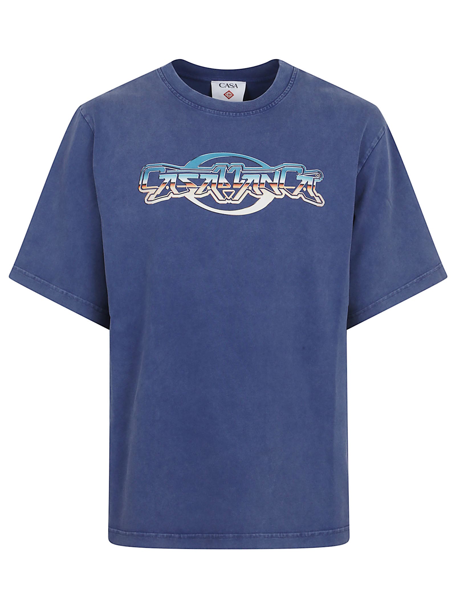 Casablanca Chrome Text Printed Oversized T-shirt