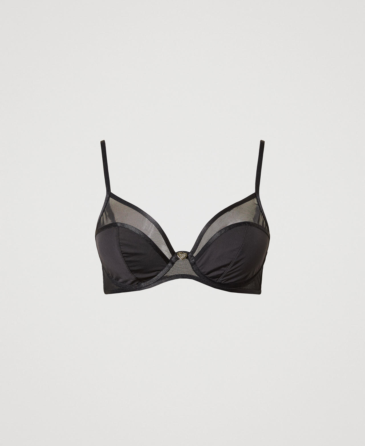 Twinset Sous-vêtements et vêtements de nuit - Soutien-gorge à armatures en tulle, Noir, Taille: 1-B