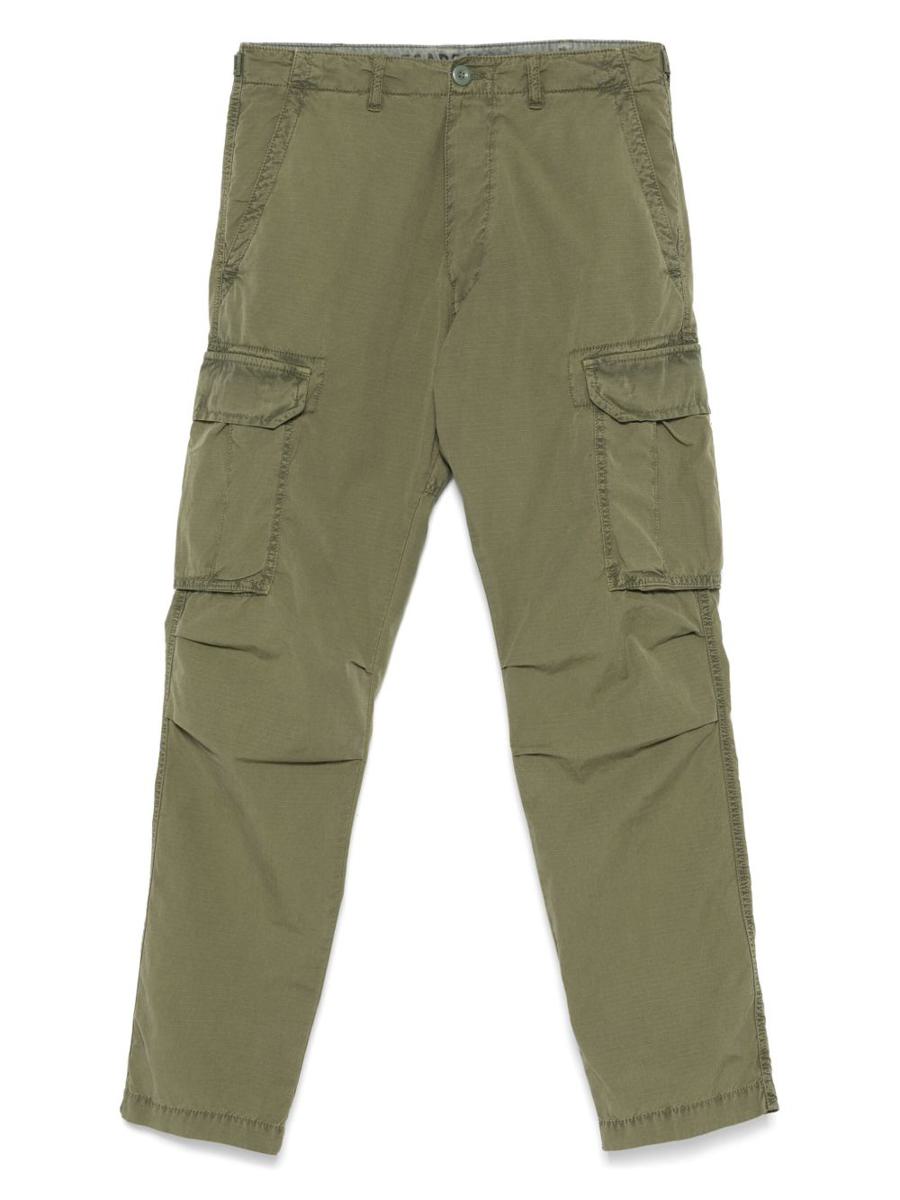Chesapeake'S Olive Green Trousers With Side Slit Pockets