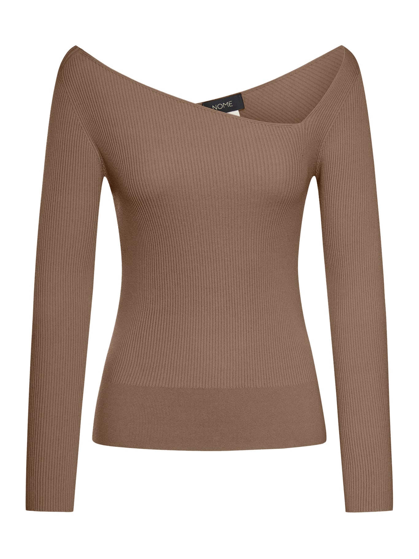 SWEATER WITH ASYMMETRIC WIDE NECKLINE - Nome By Gransasso - Woman