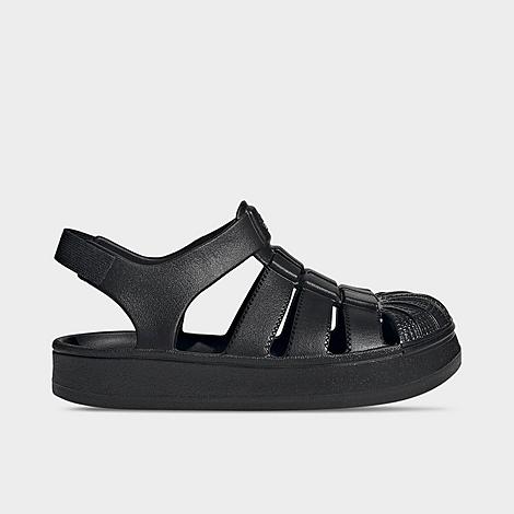 adidas Little Kids Originals Superstar Sandals in Black Size: 10.0