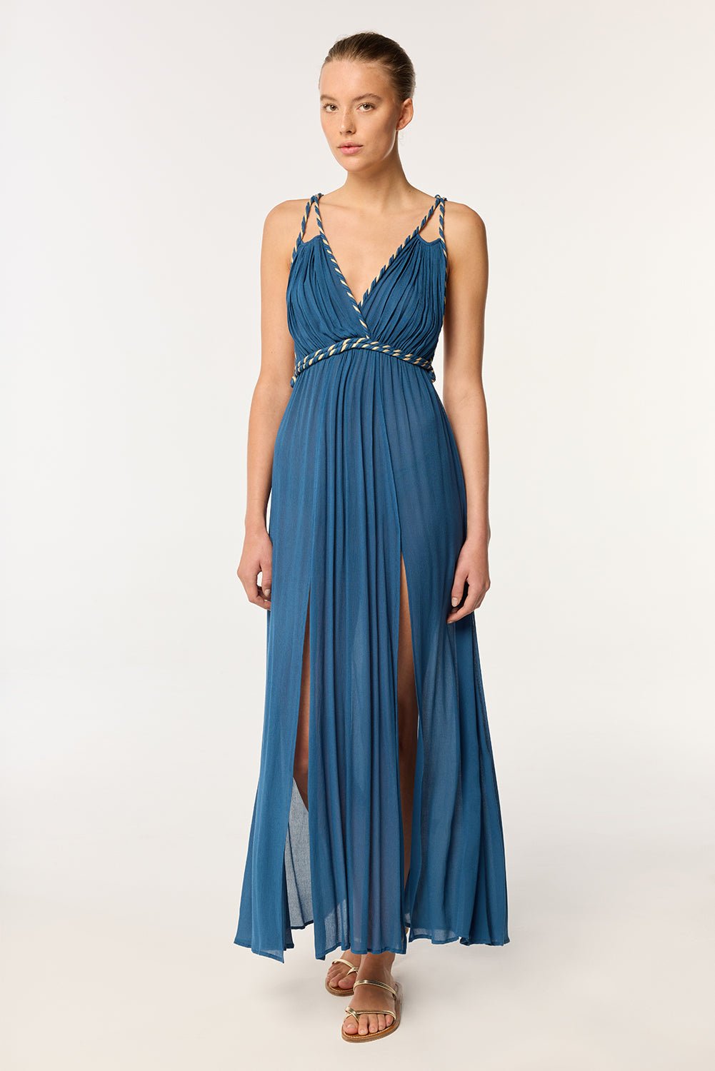 Long Dress Collette - Dusty Blue