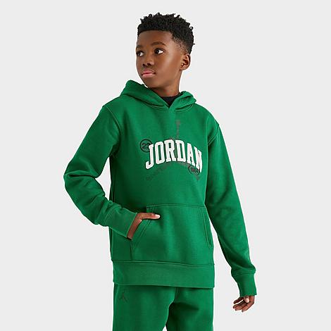 Jordan Kids Jumpman 1984 Pullover Hoodie in Pine Green Size: Large