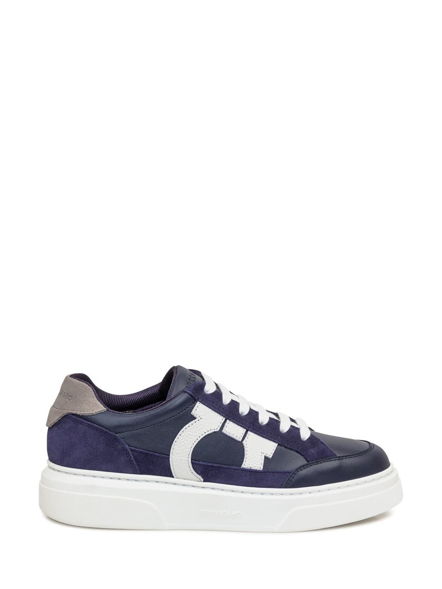 Salvatore Ferragamo Low Sneaker With Gancini