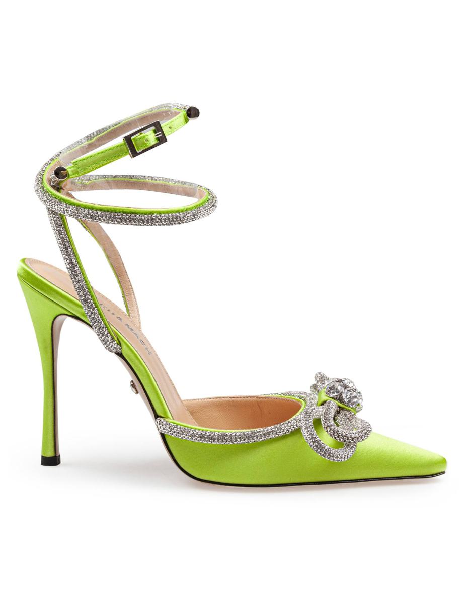 Mach & Mach Satin Double Bow Pumps