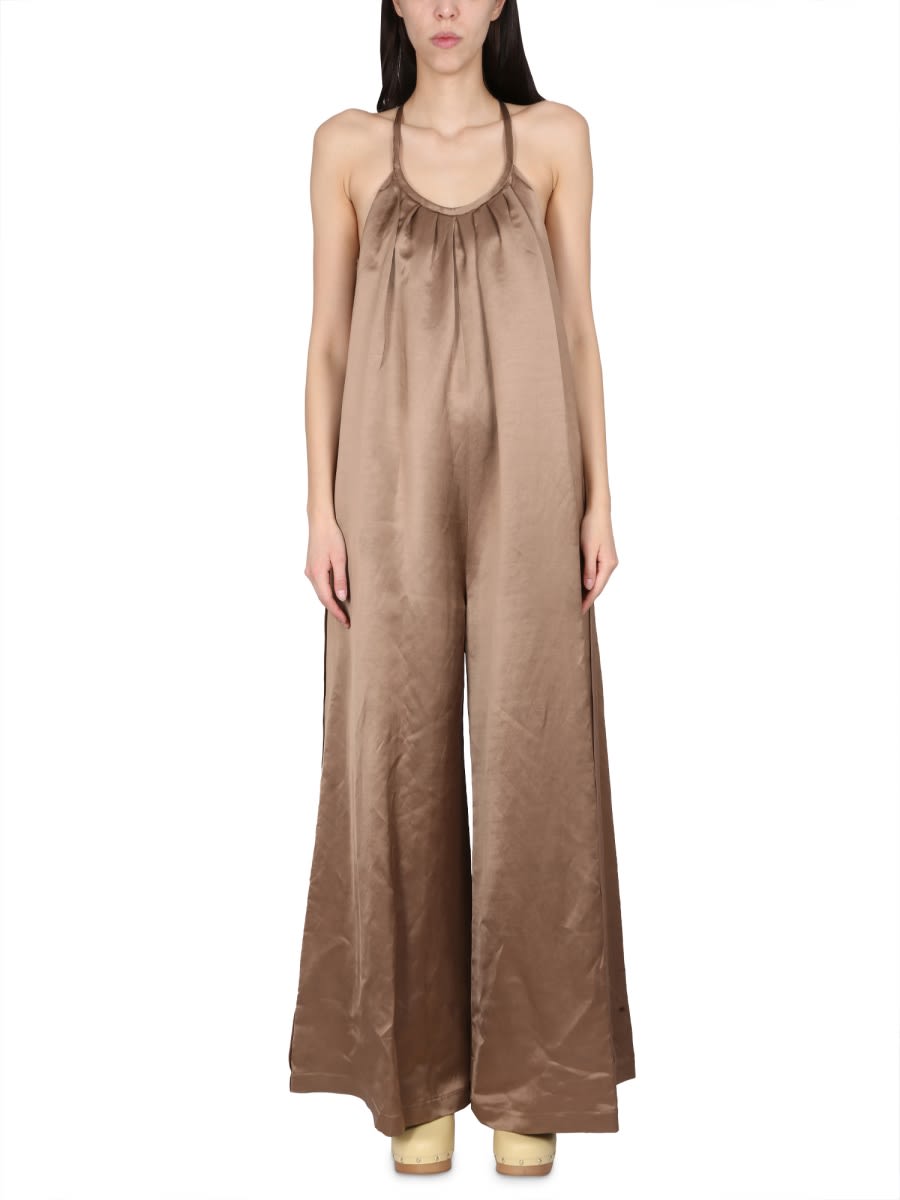Alysi Wide Satin Jumpsuit