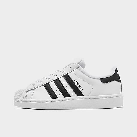adidas Little Kids Originals Superstar II Casual Shoes in Cloud White/Core Black/Cloud White Size: 1