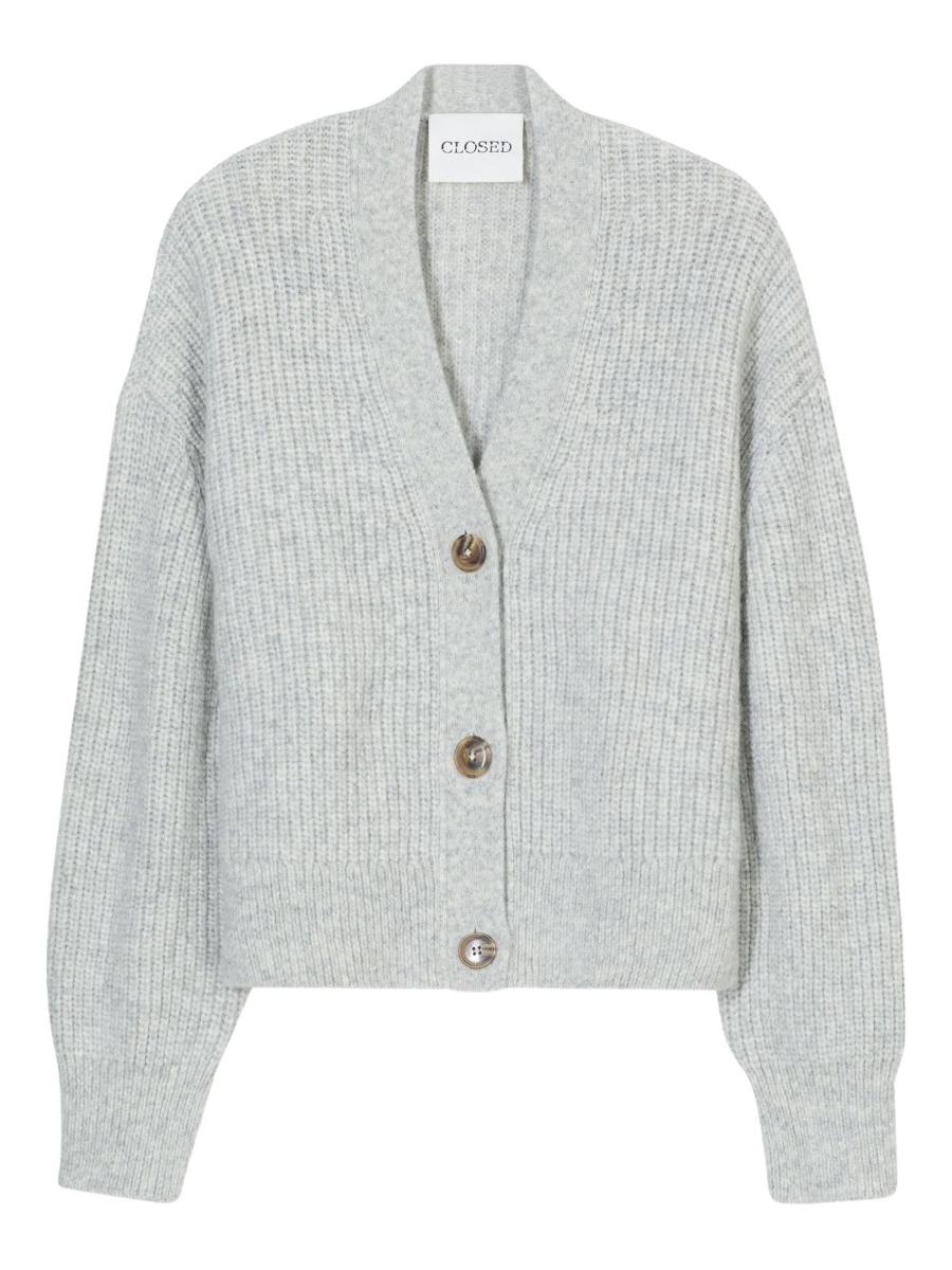 Closed Wool Blend V-Necked Cardigan