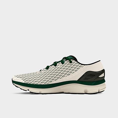 Under Armour Men's Speedform Gemini Running Shoes in White Quartz/Baroque Green/Forest Green Size: 9.0