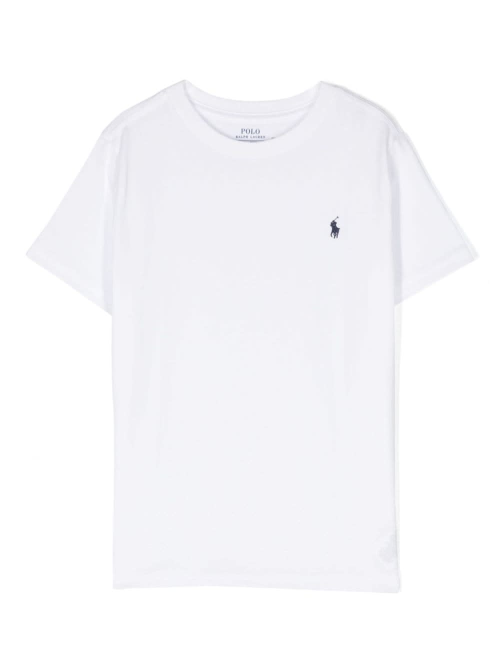 Ralph Lauren White T-shirt With Logo In Cotton Boy