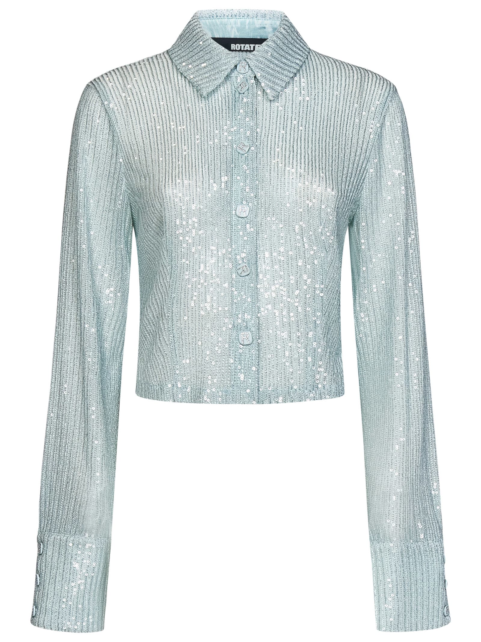 Rotate by Birger Christensen Sequins Long Sleeve Shirt