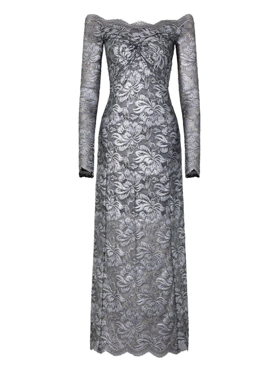 Rabanne Long Sleeves Long Lace Dress Clothing