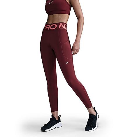 Nike Women's Pro Sculpt High-Waisted 7/8 Leggings in Dark Team Red/White Size: XS