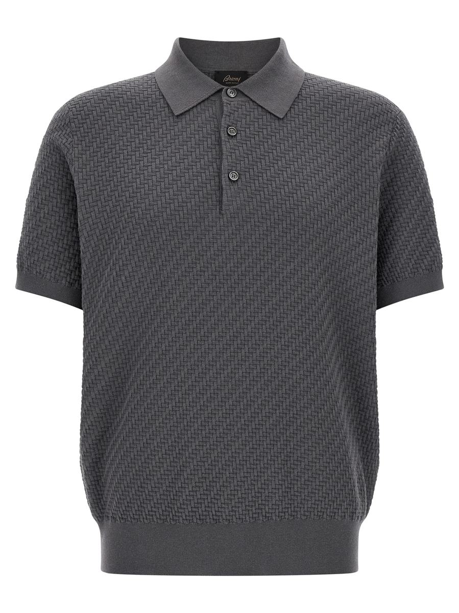 Brioni Weaving Polo Shirt