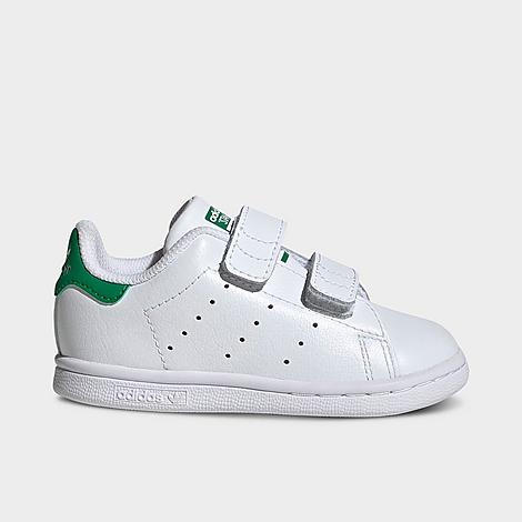 adidas Kids Toddler Originals Stan Smith Comfort Closure Casual Shoes in White/Green Size: 4.0