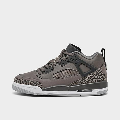 Jordan Big Kids Spizike Low Casual Shoes in Cave Stone/Anthracite/Medium Ash Size: 4
