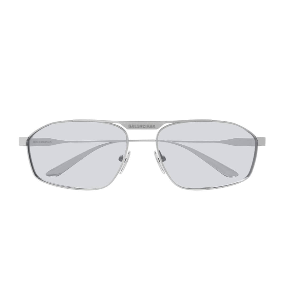 Balenciaga Eyewear Balenciaga Bb0416s Tag 3.0 Linea Everyday 004 Silver Grey Glasses