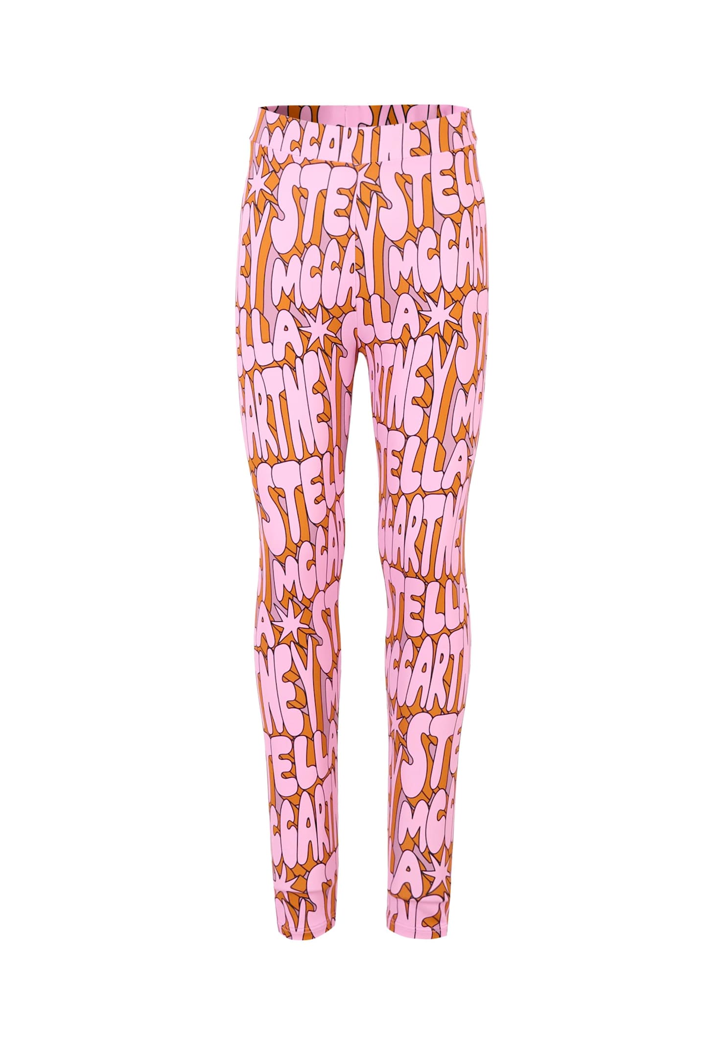 Stella McCartney Kids Pink Leggings For Girl With Logo