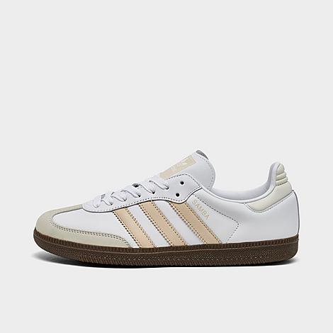 adidas Women's Originals Samba OG LE Casual Shoes in White/Sand Strata/Off White Size: 5