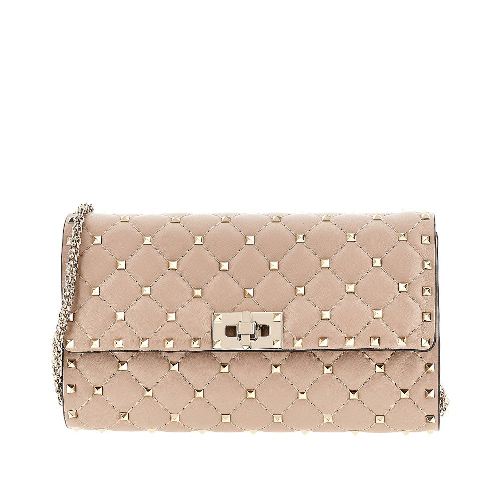 VALENTINO GARAVANI Nappa leather 'Rockstud Spike' clutch Woman