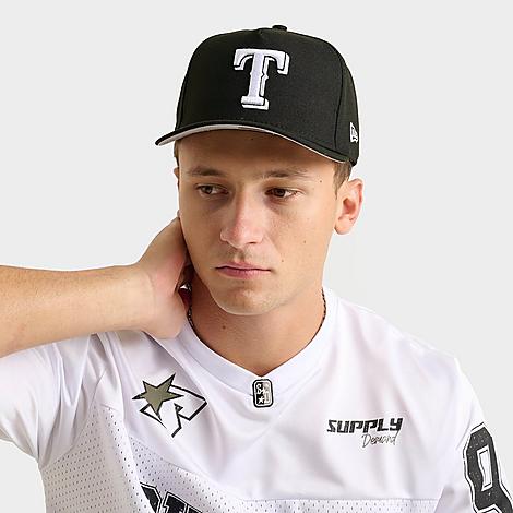 New Era Texas Rangers MLB 9FIFTY A-Frame Snapback Hat in Black/White