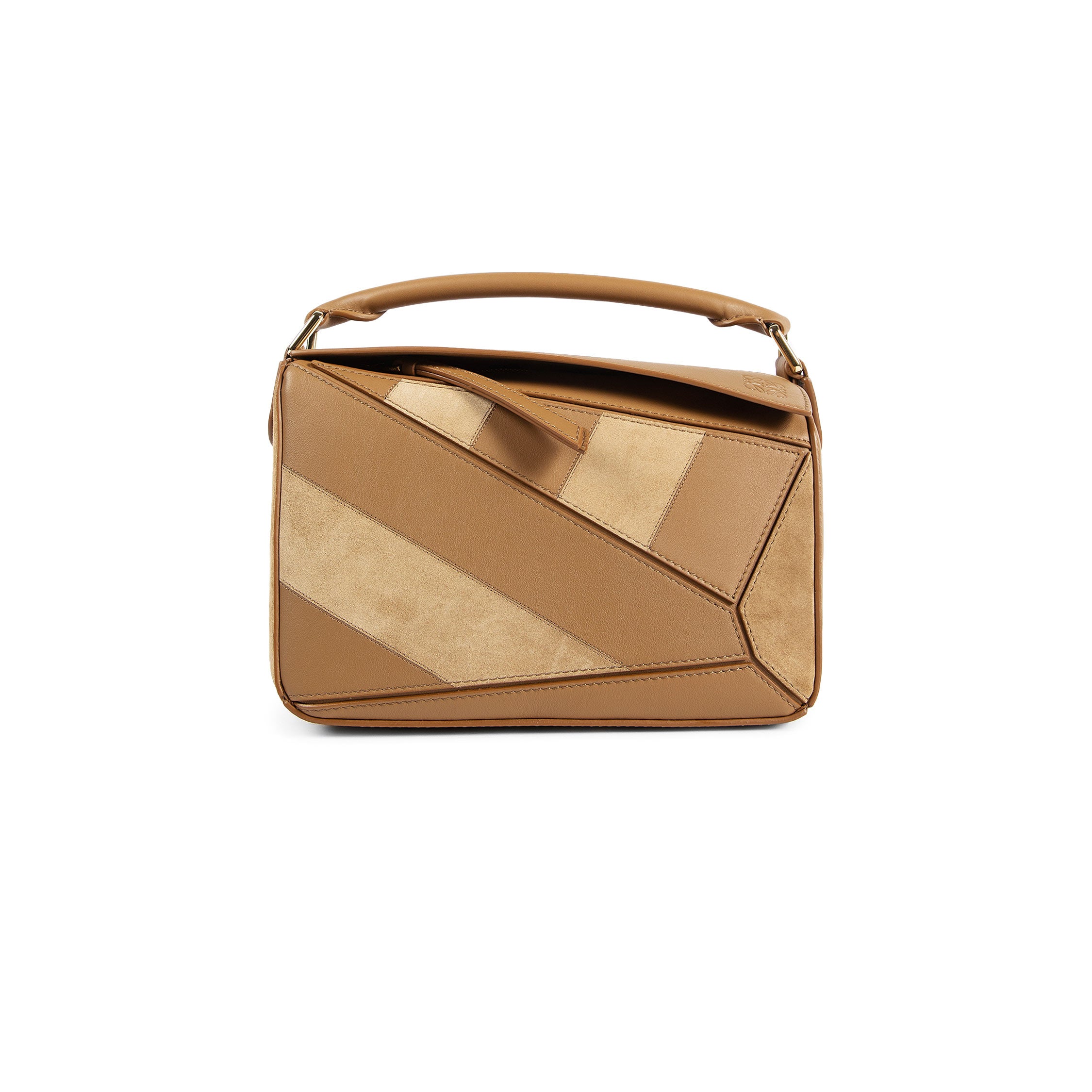 Small Puzzle Bag in Classic Calfskin and Suede