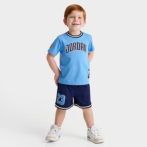 Jordan Kids Toddler Playoff T-Shirt and Mesh Shorts Set in University Blue/Midnight Navy Size: 3T