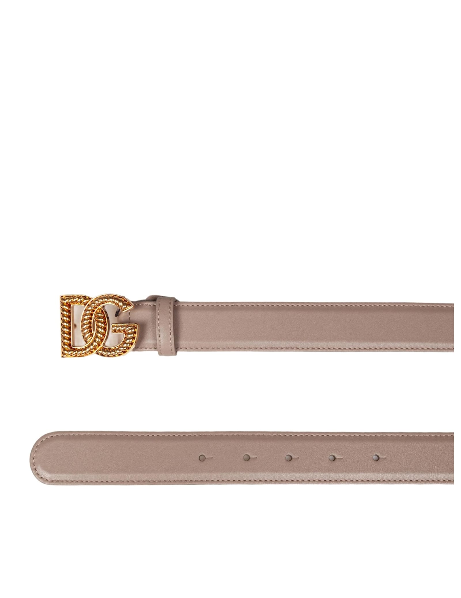 Dolce & Gabbana Taupe Plonge Leather Belt