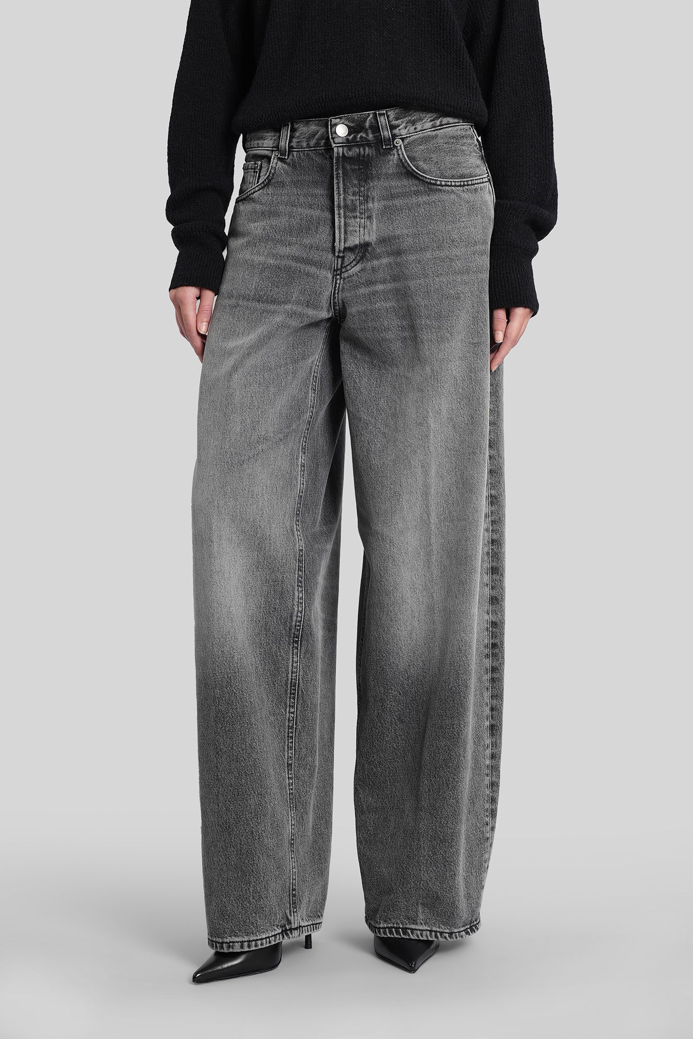 Haikure Bethany Flannel Jeans In Grey Denim