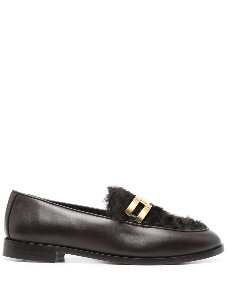 Aquazzura Loafers With Shearling Trim