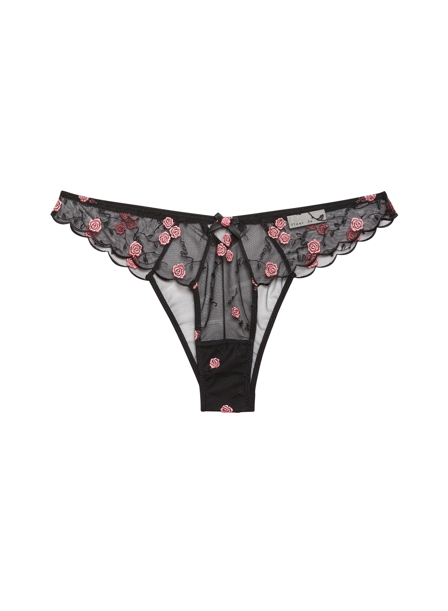 Fleur du Mal Rose & Vine Embroidery Cheeky