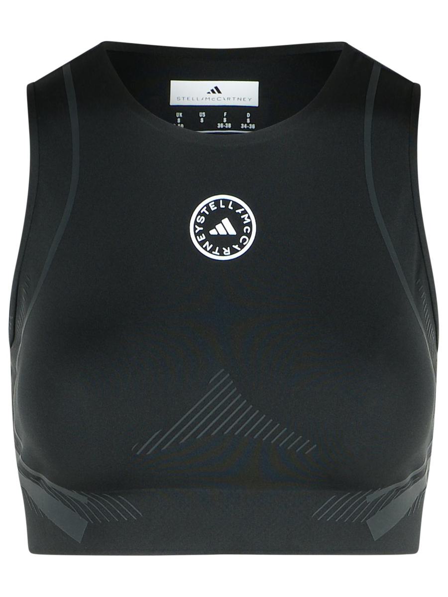 Adidas By Stella McCartney Black Polyester Blend Crop Top