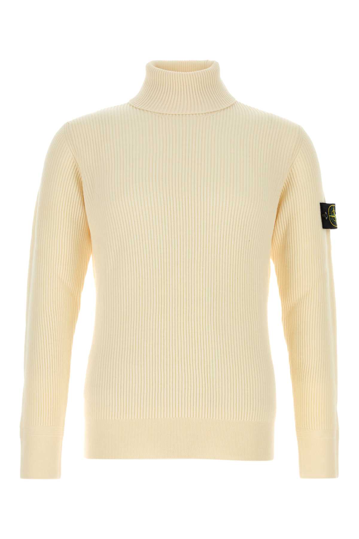 Stone Island Ivory Wool Sweater