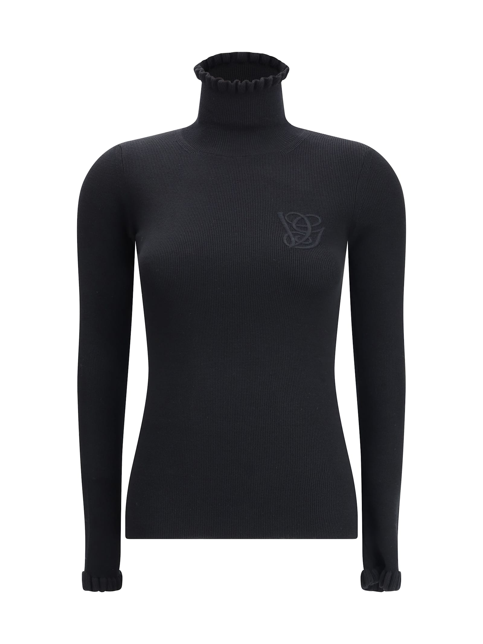 Valentino Wool Sweater With Ruffled Collar