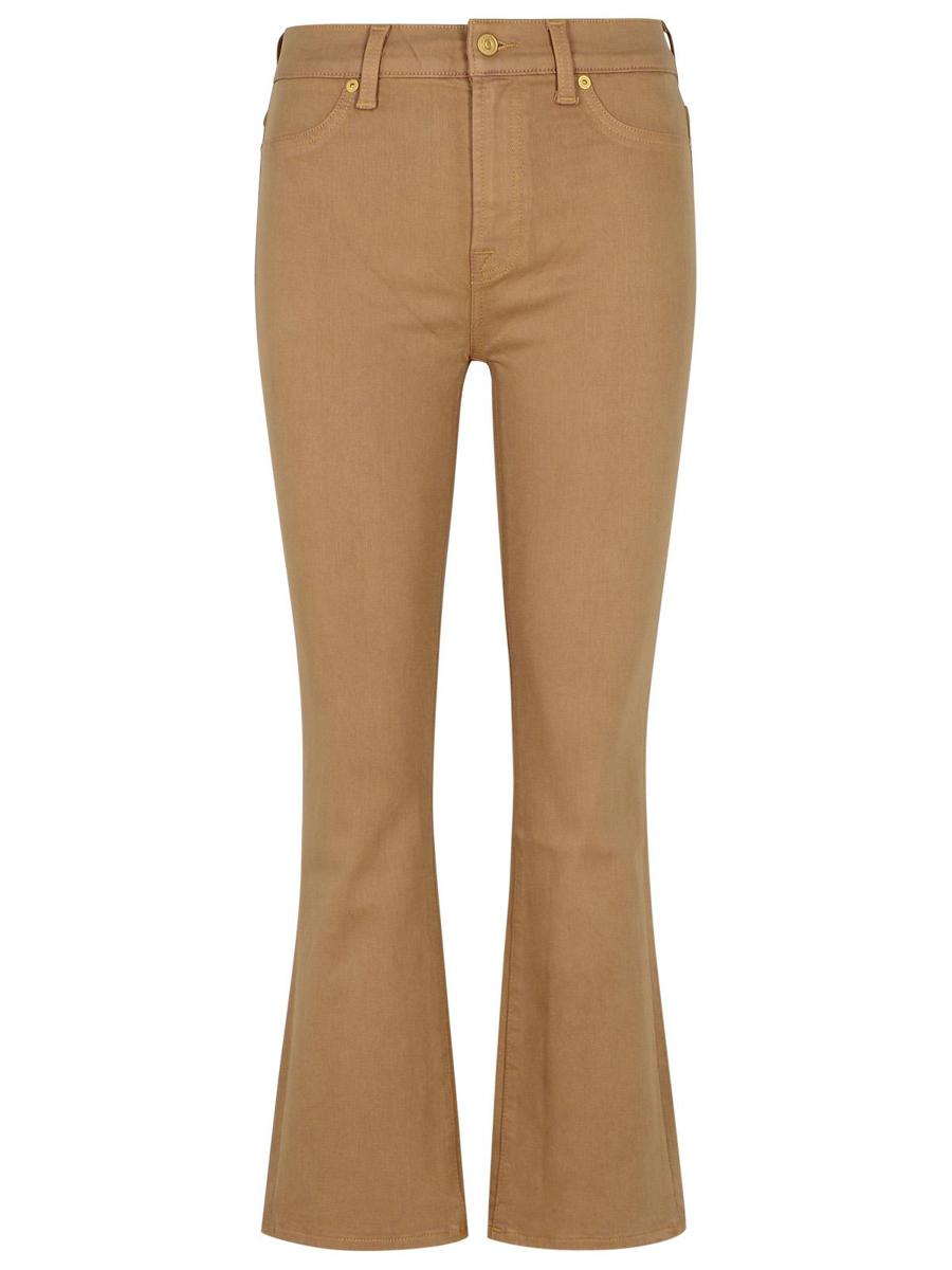 7 For All Mankind 'Desy' Beige Cotton Blend Jeans