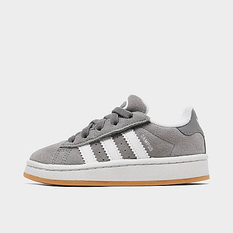 adidas Kids Toddler Originals Campus 00s Comfort Closure Stretch Lace Casual Shoes in Grey/White/Gum Size: 4