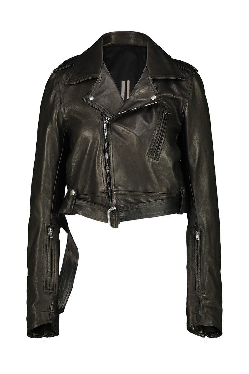 Rick Owens Cropped Luke Stoges Leather Jacket Clothing