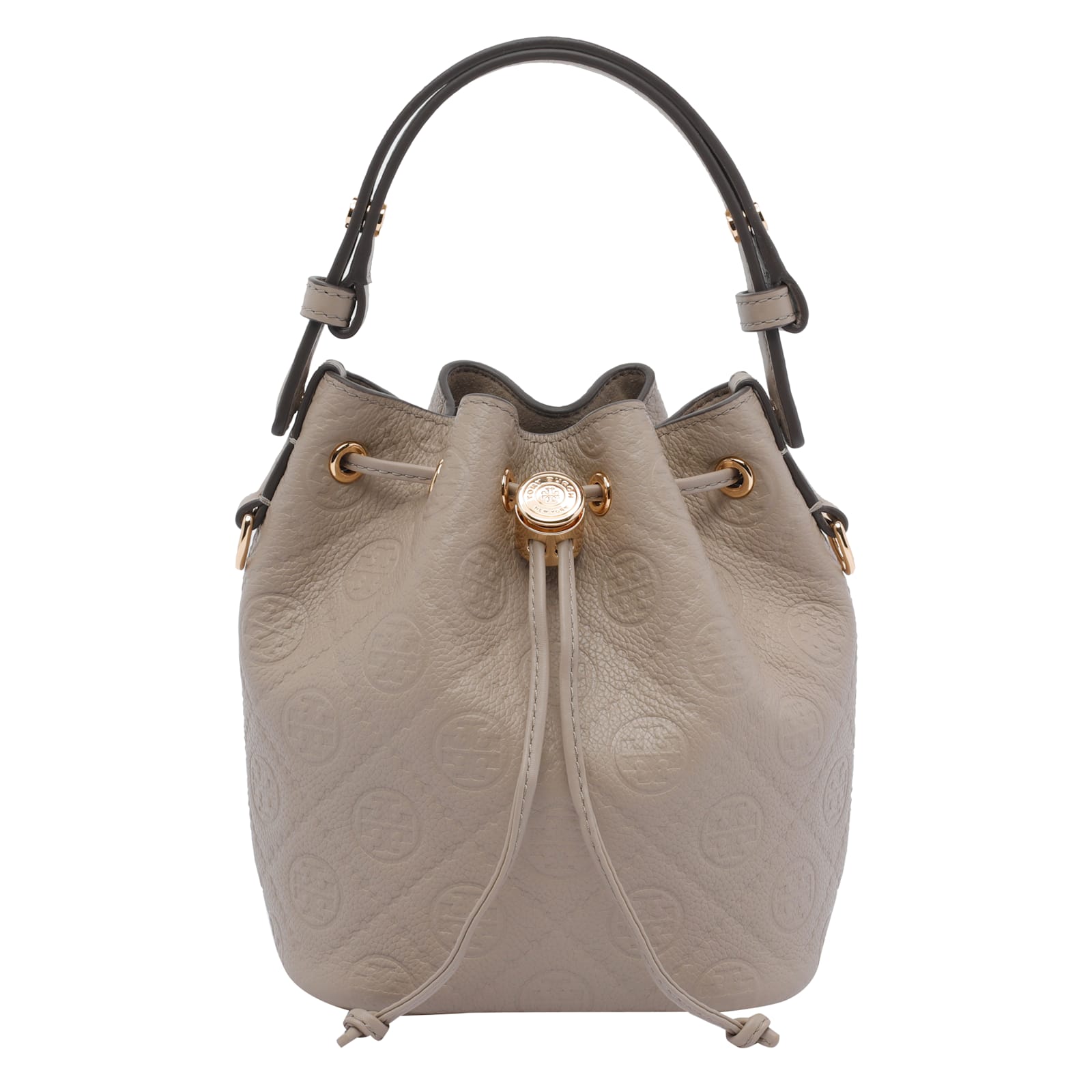 Tory Burch Mini T Monogram Pebble Bucket Bag
