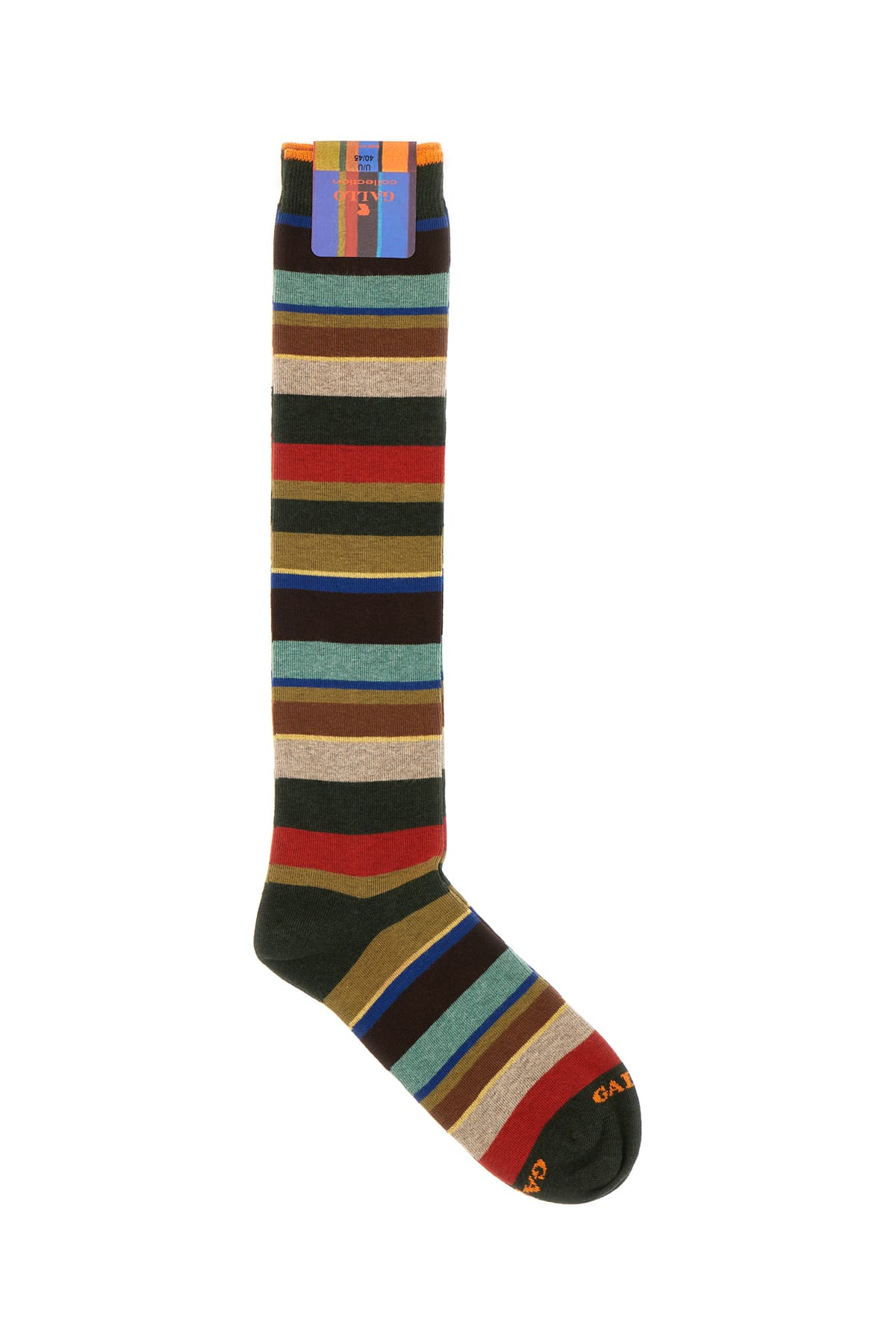 Gallo Embroidered Stretch Cotton Blend Socks
