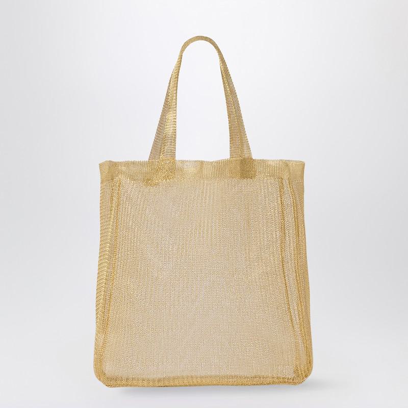 The Row Mini Tote Bag Imogen In Gold-Plated Brass