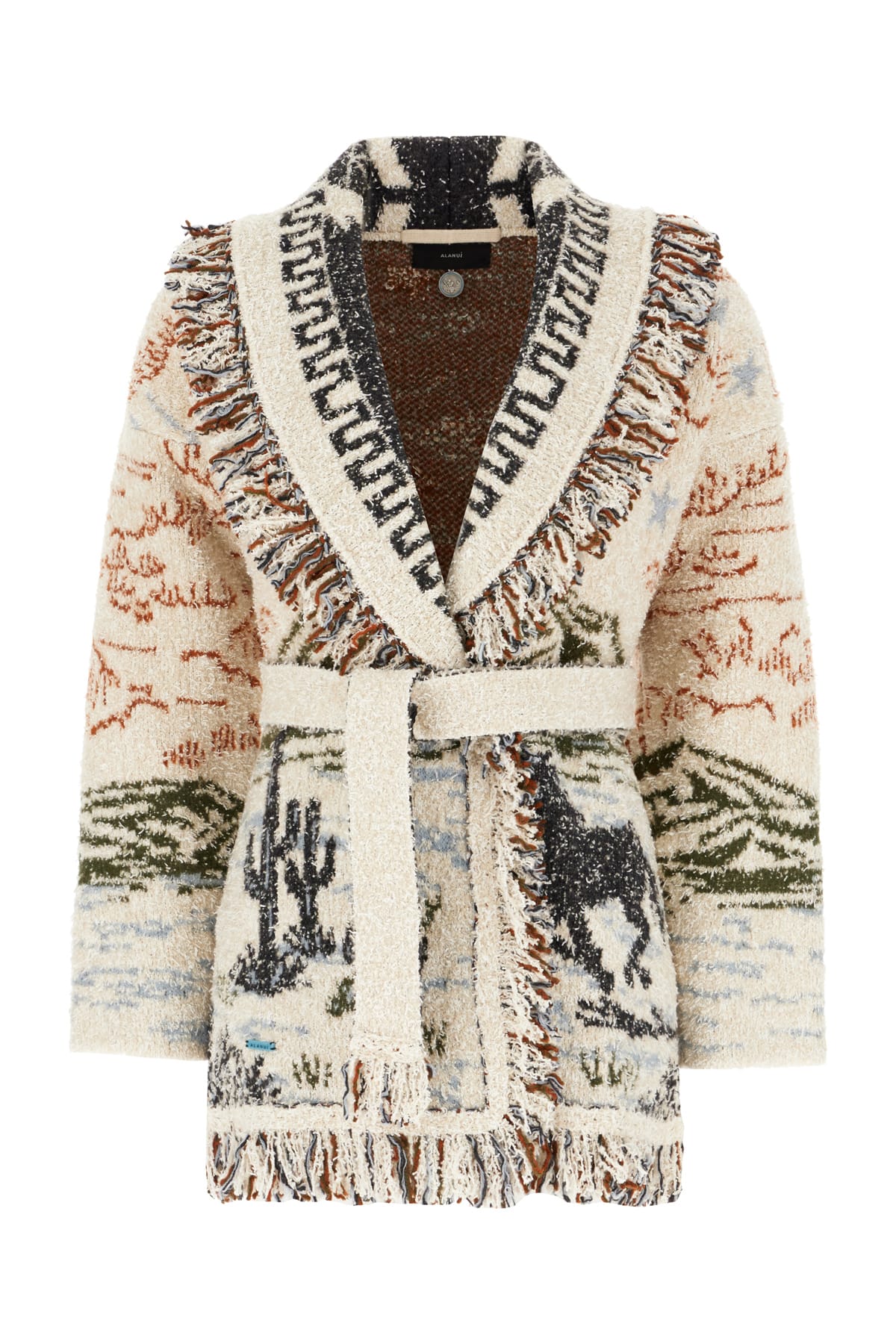 Alanui Embroidered Wool Blend Cardigan