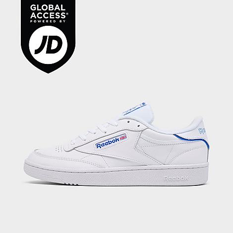 Reebok Men's Club C 85 Casual Shoes in White/Optimum Blue Size: 7.5