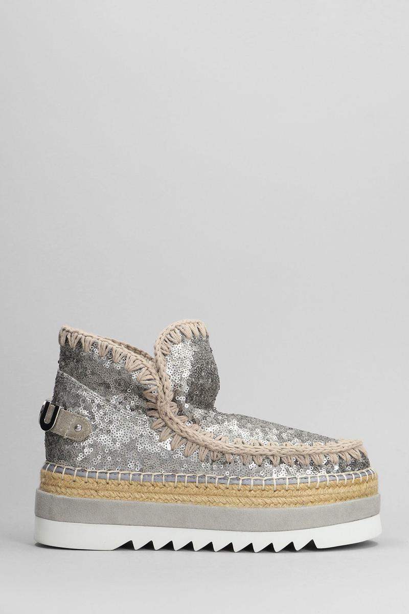 Mou Eskimo Jute Eva Low Heels Ankle Boots