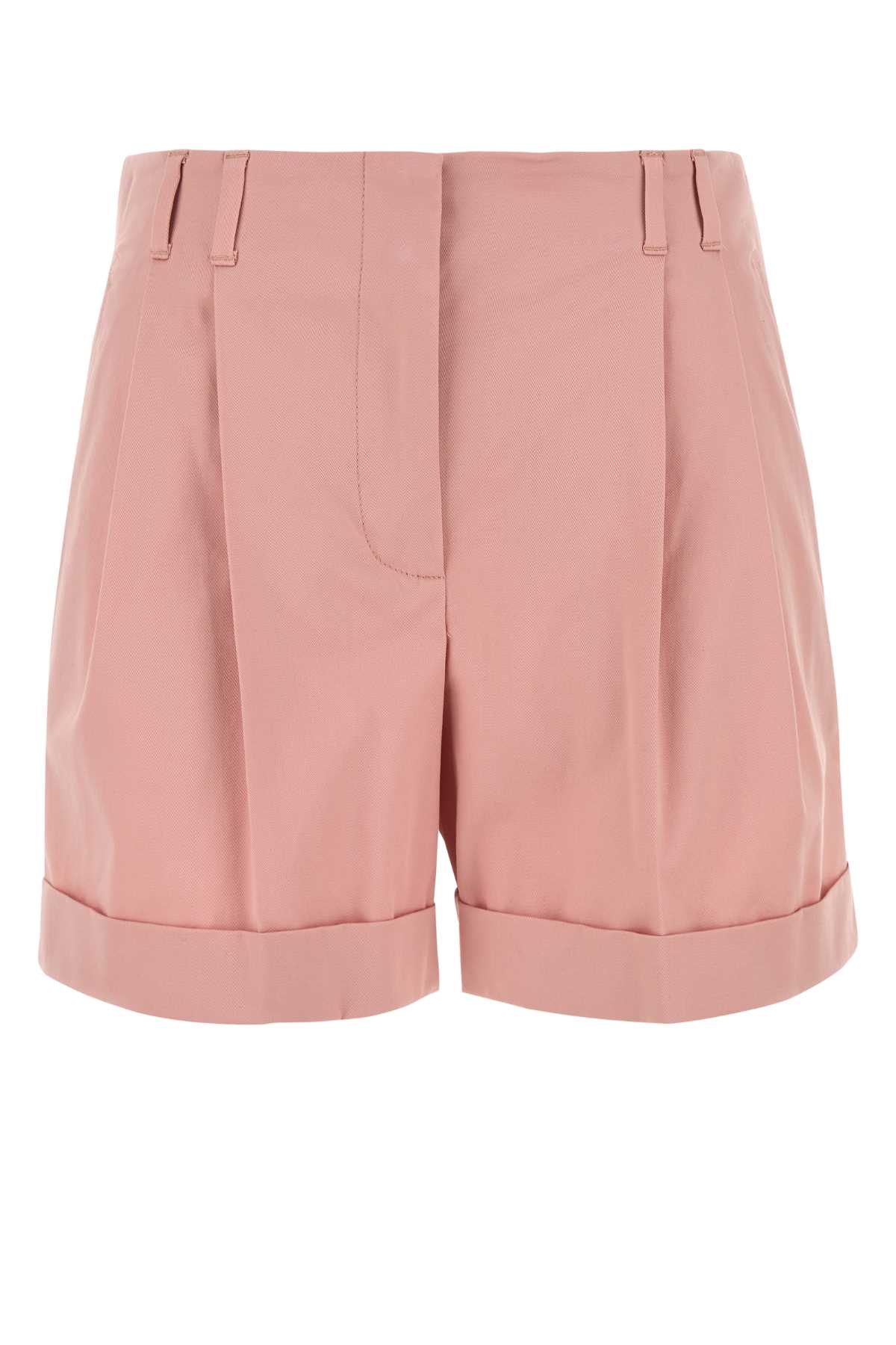 Max Mara Studio Pink Stretch Cotton Bergen Shorts