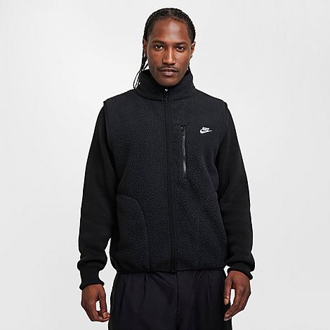 Nike Men's Sportswear Club Fleece Winterized Vest in Black/White Size: Small