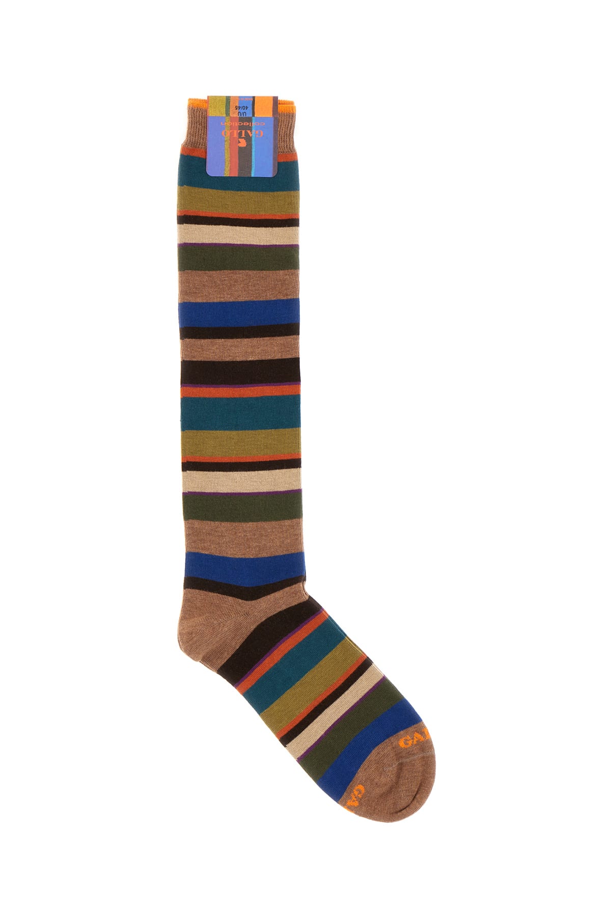 Gallo Embroidered Stretch Cotton Blend Socks
