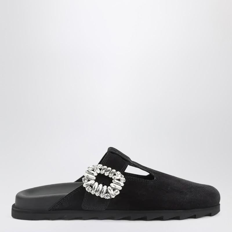 Roger Vivier Suede Mule Slidy Viv'