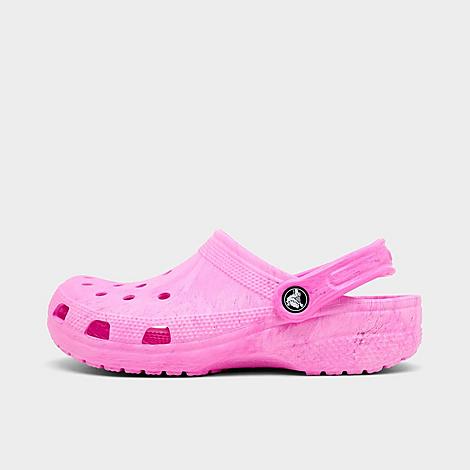 Crocs Men's Classic Clog Shoes (Men's Sizing) in Pink Marble Size: 5.0