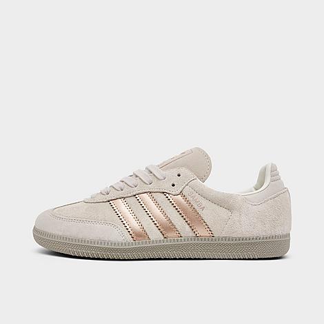 adidas Women's Originals Samba OG LE Casual Shoes in Off White/Copper Metallic Size: 5.5